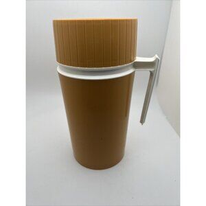 Vintage 70's Thermos Orange King Seely Insulated Pint Coffee Soup 7202. GR56